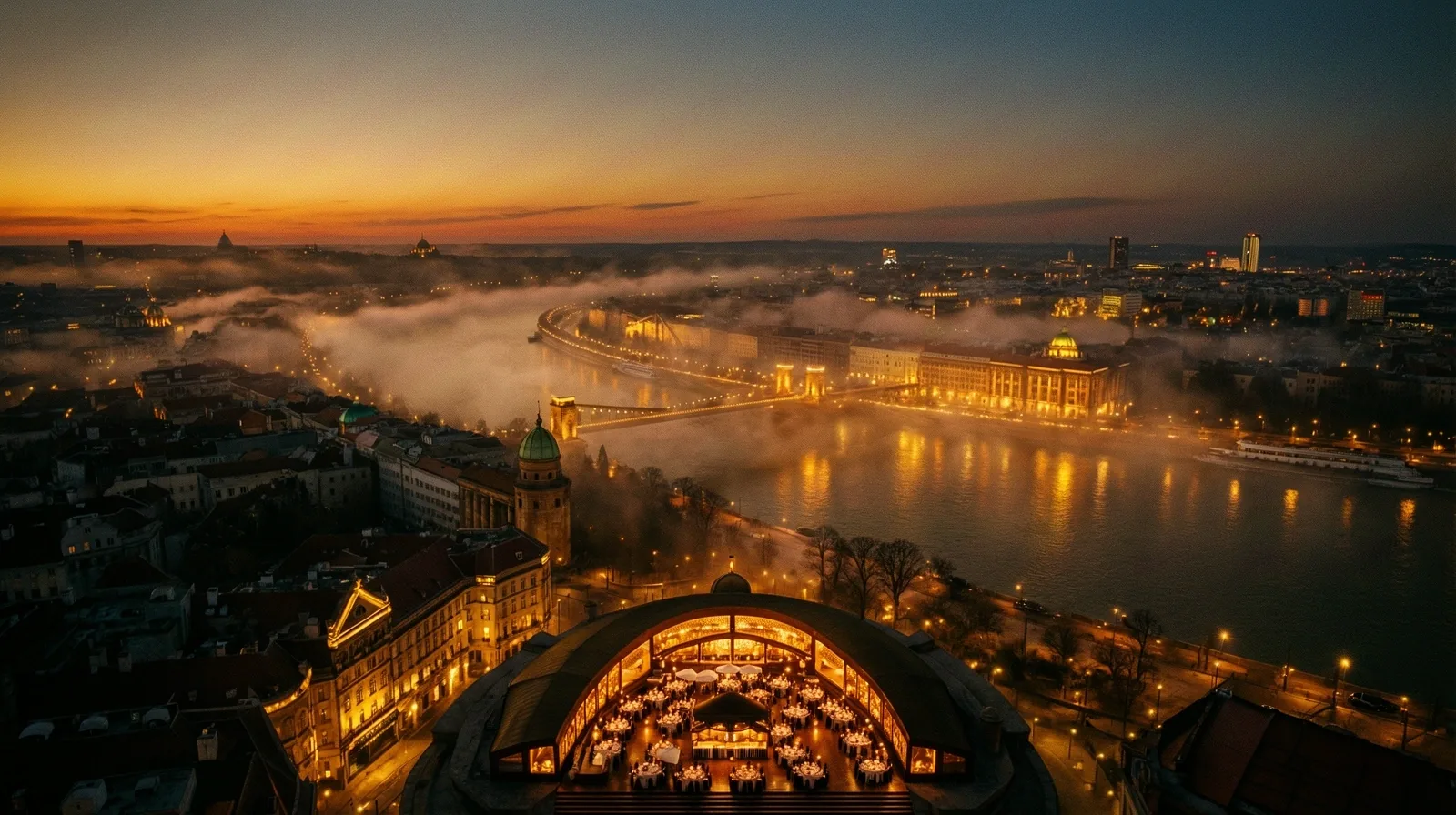Budapest éjszakai panoráma