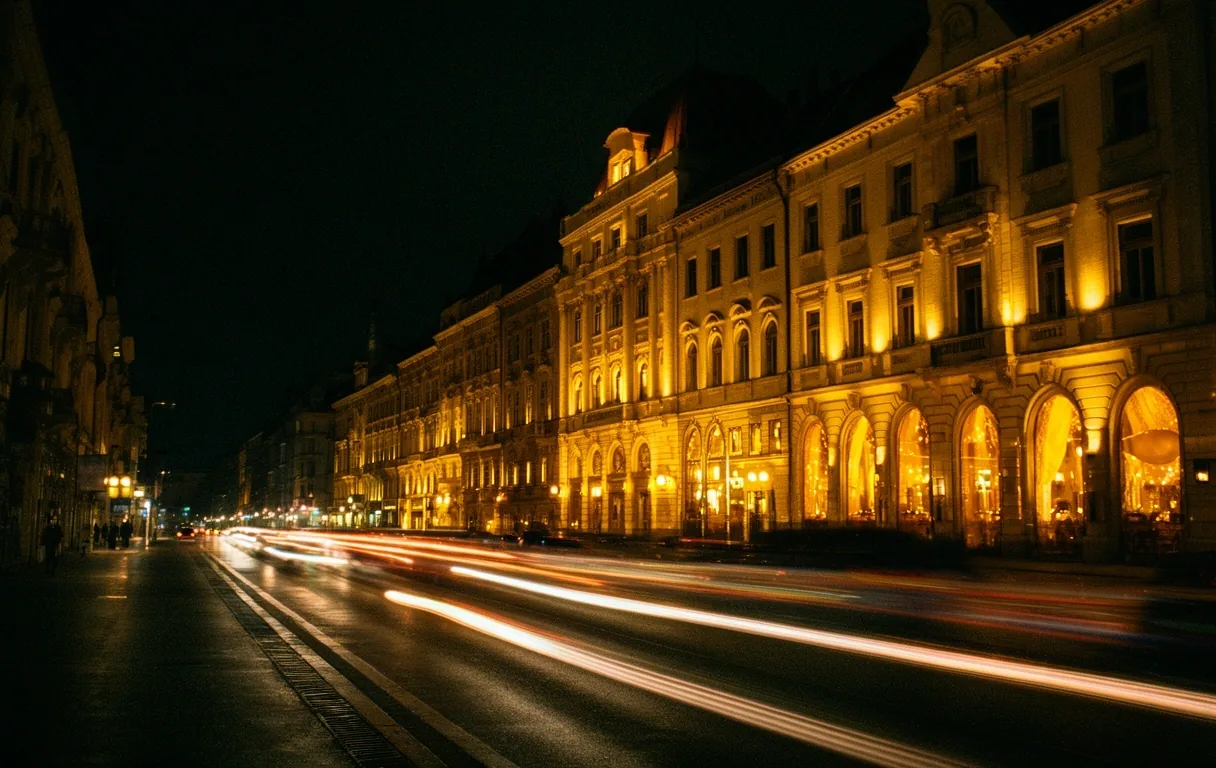 Budapest Nagymező utca éjszaka